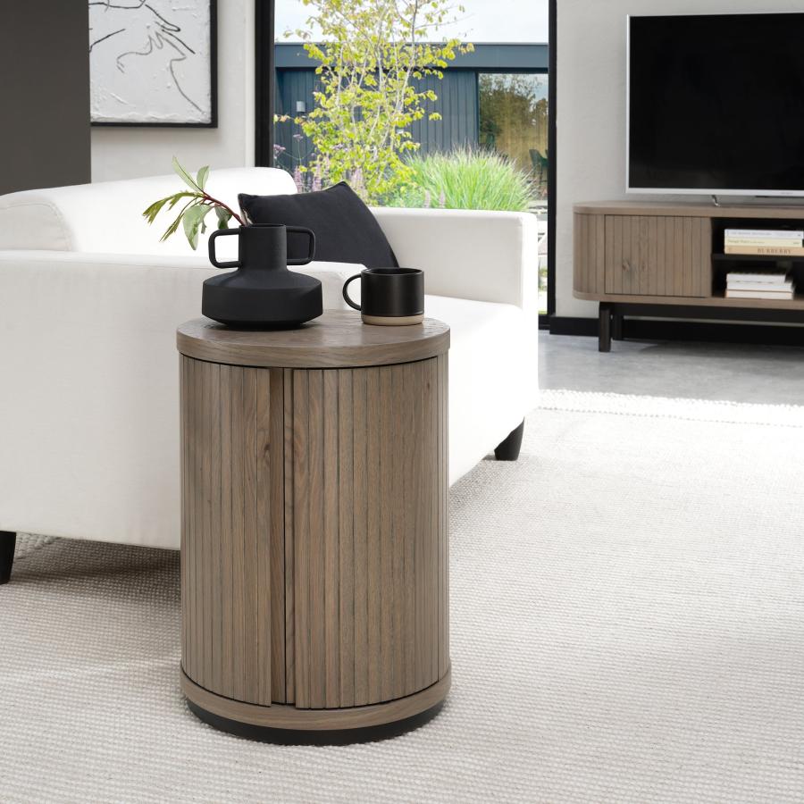 Montreux Grey Oak Round Lamp Table